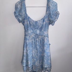Kennedy Floral Romper - Blue Ivory